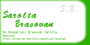 sarolta brasovan business card